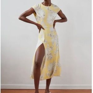 Aritizia Babaton Hampton Dress - Floral Yellow